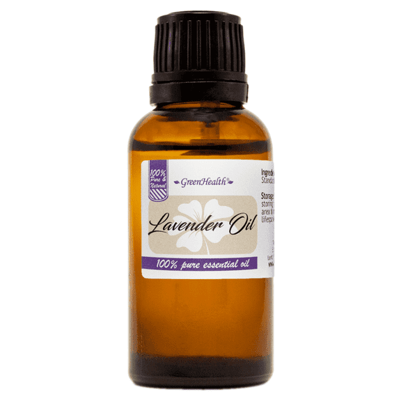 Lavender Essential Oil - 1 fl oz (30 ml) - Amber Glass Bottle w/ Euro Dropper - Therapeutic Grade - GreenHealth