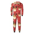 thumbnail image 7 of Odeerbi Christmas Onesie Pajamas for Family Holiday Sleep Jumpsuit Long Sleeve Family Christmas Pajamas Matching Sets Dad Printed Loungewear Jumpsuit Sleepwear Xmas PJs Set Red, 7 of 7
