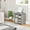 Grey 5 Slots, variant on Entryway Shoe Bench with Storage & Cushioned Seat | Wooden Shoe Rack Organizer with Adjustable Shelves & Side Pockets for Hallway, Mudroom & Porch, Living Room