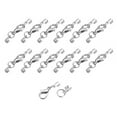 thumbnail image 1 of Unique Bargains 20 Ensembles d'Embouts de Cordon Rabattables 3 mm avec Fermoirs à Griffes de Homard, Embouts à Sertir pour Terminateur, Ton Argent, 1 of 7
