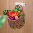 thumbnail image 4 of unbranded  2 Pcs Wall Hanging Rattan Flower Basket Decorative Storage Baskets Pot, 4 of 8