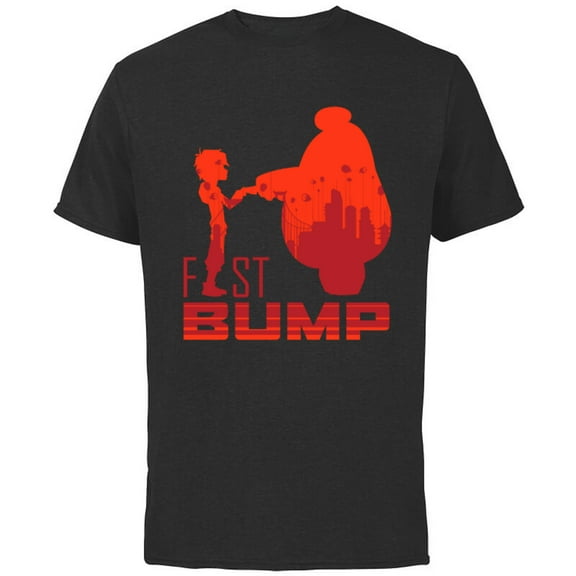 Disney Big Hero 6 Hiro and Baymax Fist Bump Friends T-Shirt - Short Sleeve Cotton T-Shirt for Adults - Customized-Royal Heather