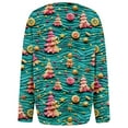 thumbnail image 5 of Fiaer Christmas Jackets for Women Button down Funny Graphic Oversized Trendy Long Sleeve Loose Fit Crew Neck Xmas Tops Green L, 5 of 5