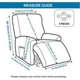 thumbnail image 2 of CHUNTIAN Stretch Recliner Slipcovers Printed Sofa Cover 4-Piece Fallon Collection Slipcover Lazy Boy Chair Covers Furniture Protector Recliner Chair Cover with Storage Pocket for Living Room, A2, 2 of 5