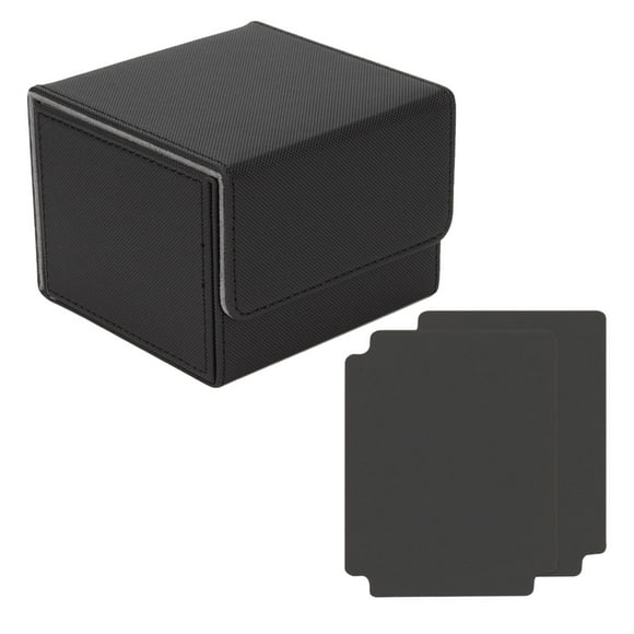 Caja para baraja de cartas perfecl Contenedor para juguetes de cartas de colección negro
