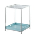 thumbnail image 4 of Ergode Palm Beach End Table - Colorful & Contemporary Style, 2 Glass Shelves, Reversible Tray, Easy Cleaning, Durable Steel Frame., 4 of 4