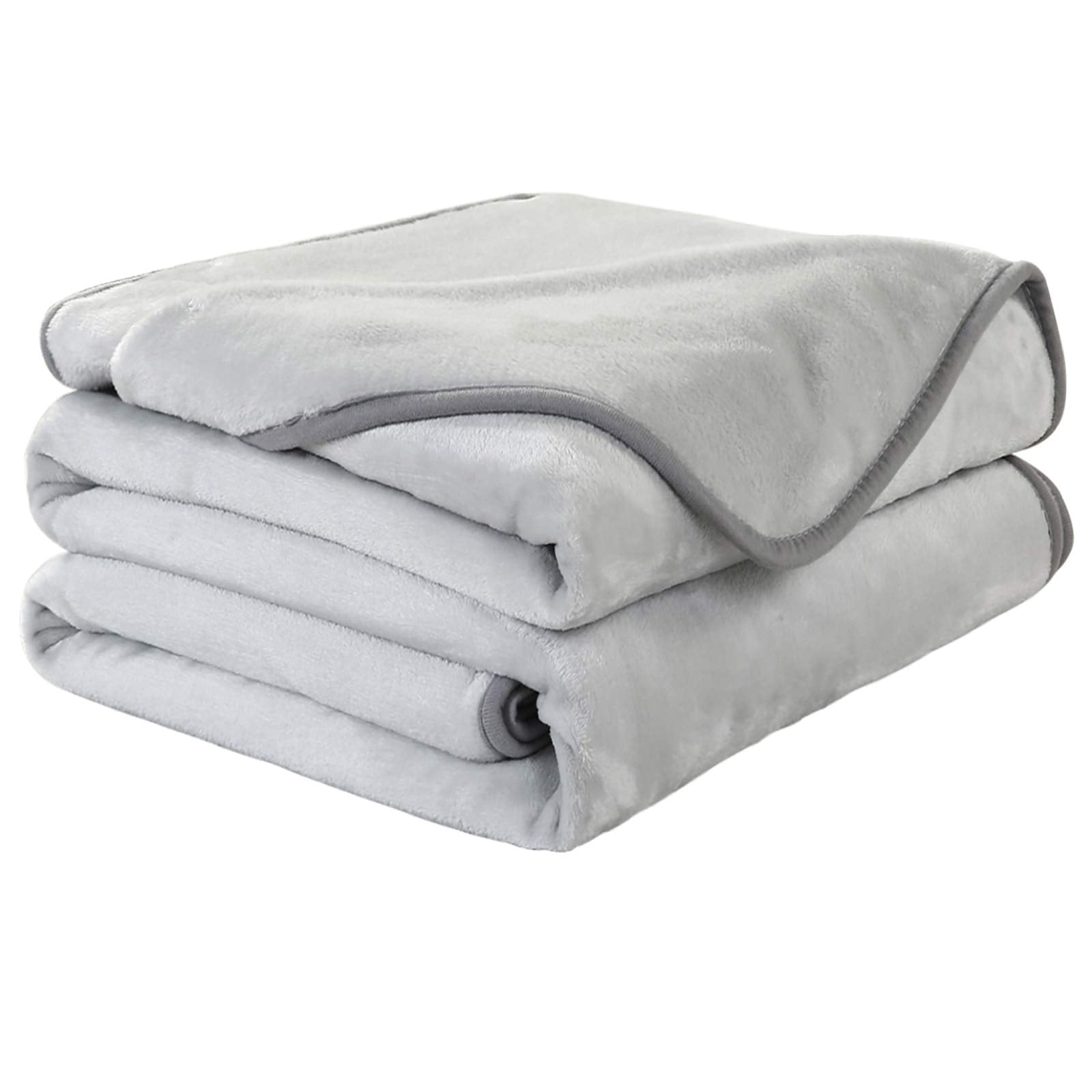 EASELAND Soft King Size Blanket All Season Warm Microplush Lightweight Thermal Fleece Blankets for Couch Bed Sofa 90x108 Inches Silver Gray Walmart