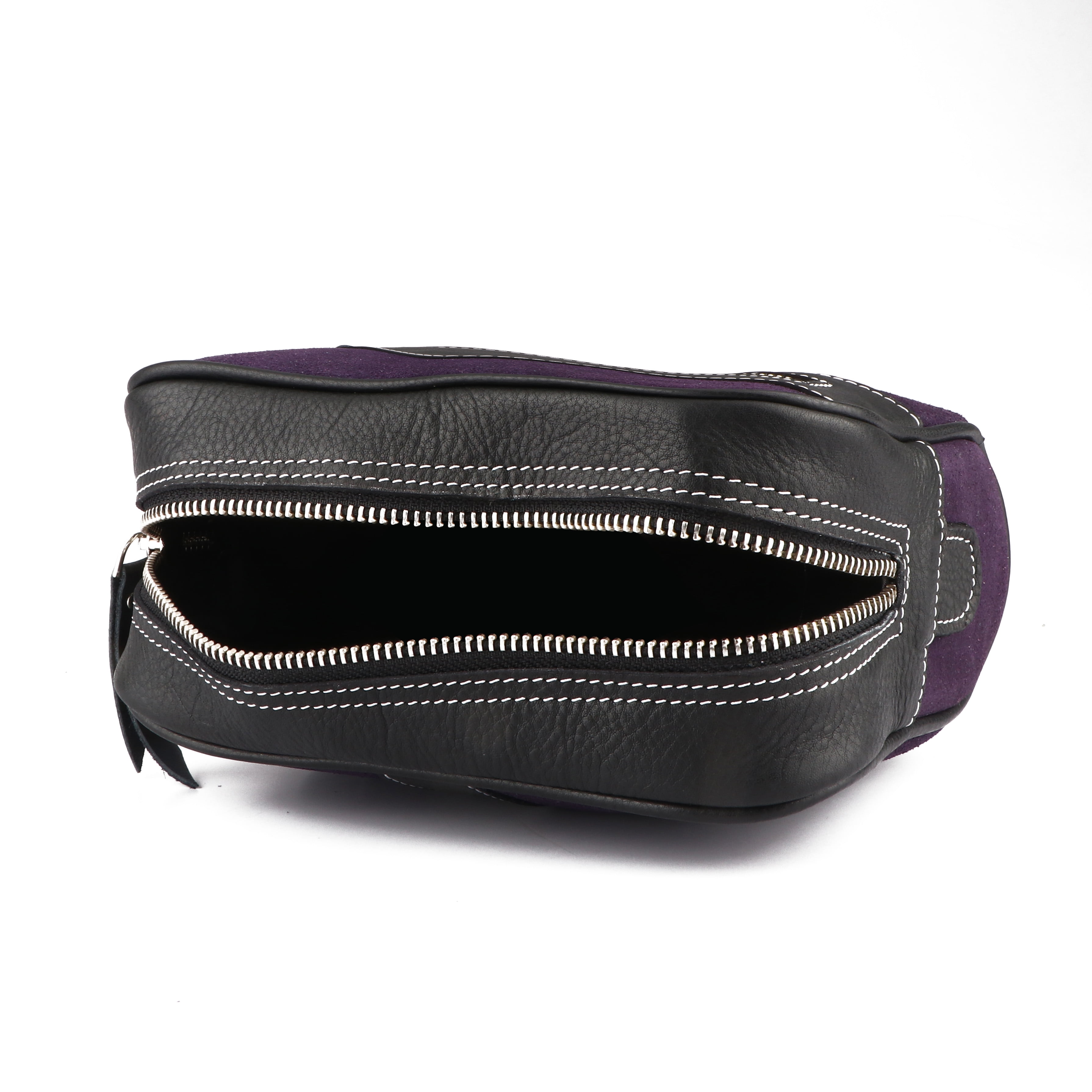 Leather Waist Belt Bag Travel Pouch Fanny Pack Purple 18BT25PR