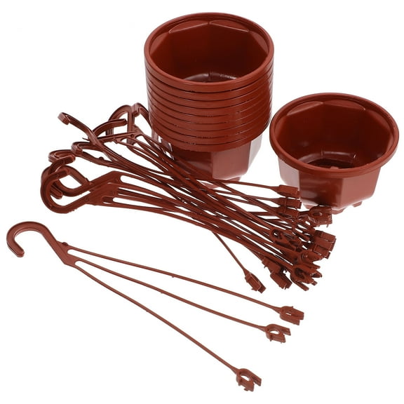OUNONA 10 Sets of Hanging Plants Pots Small Hanging Flower Pots Garden Hanging Indoor
