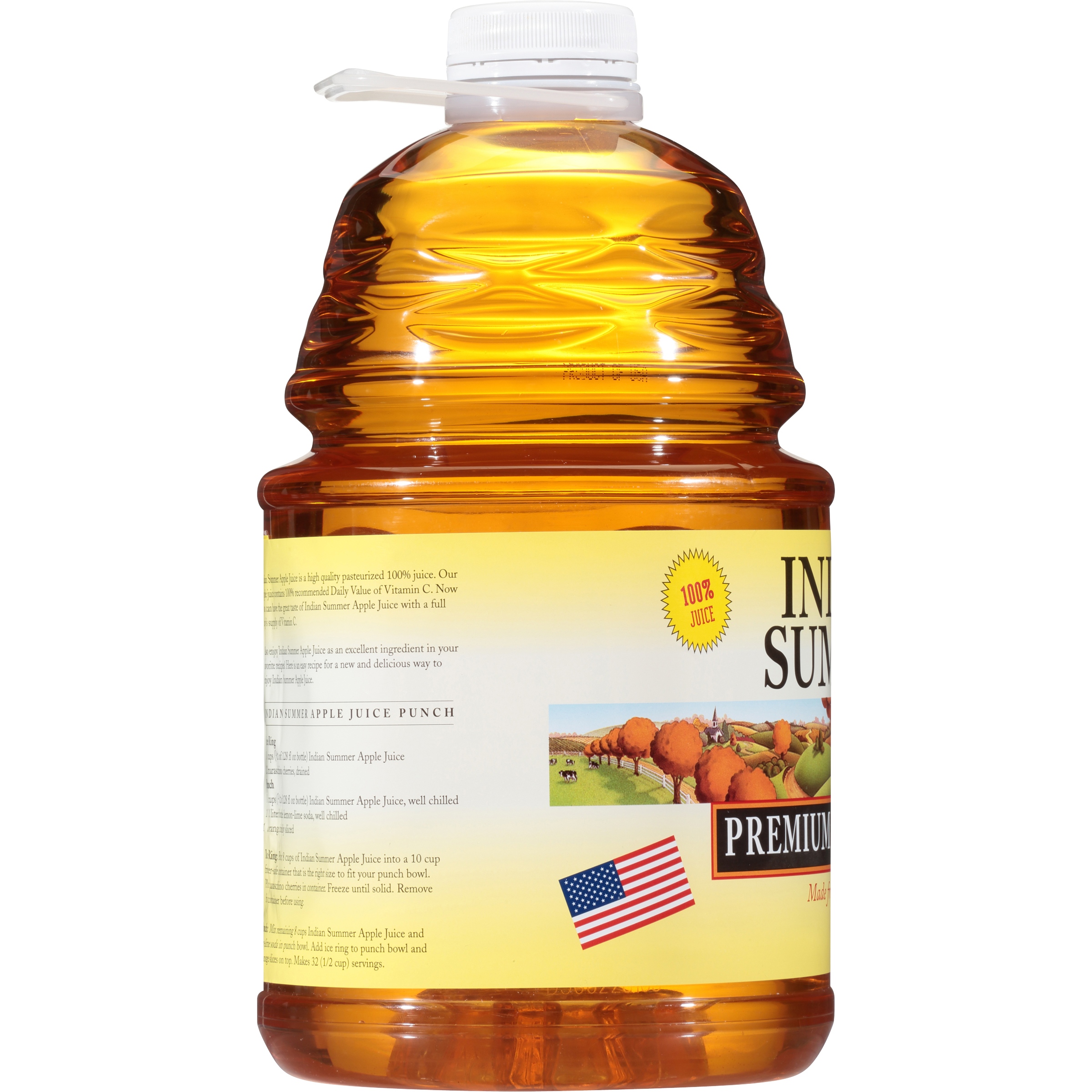 Indian Summer Premium Apple Juice, Made from Fresh Pressed Apples, 128 fl oz - image 2 of 6