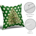 thumbnail image 4 of Green Christmas Pillow Covers 18x18 Inch Set of 2,Green Red Xmas Tree Colored Polka Dots Winter Themed Decorative Throw Pillow Cases Cushion Covers Farmhouse Sofa Couch Bed Decor, 4 of 6