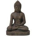 thumbnail image 2 of John Timberland Sitting Buddha Statue Sculpture Zen Asian Decor Outdoor Garden Yard Dark Sandstone Faux Stone Finish 29 1/2" High, 2 of 7