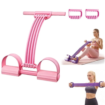 Pedal Resistance Band with Handle, 8 Tube Full Body Workout Exercise Band for Home Gym Fitness Training