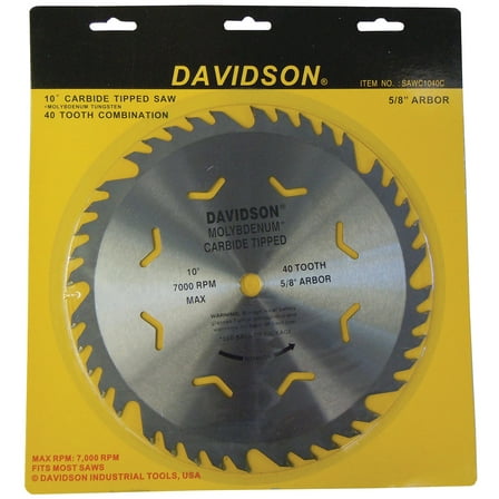10" Saw Blade 40-Tooth Carbide Tipped