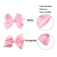 thumbnail image 3 of 3 Inch Satin Bow for Little Girls - 2 Pcs (White), 3 of 4