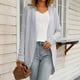thumbnail image 4 of Cárdigan para mujer Cárdigan con frente abierto Suéteres Moda Camiseta de manga larga Suéter de otoño Blusa sólida Tops Odeerbi  ODB-5, 4 of 9