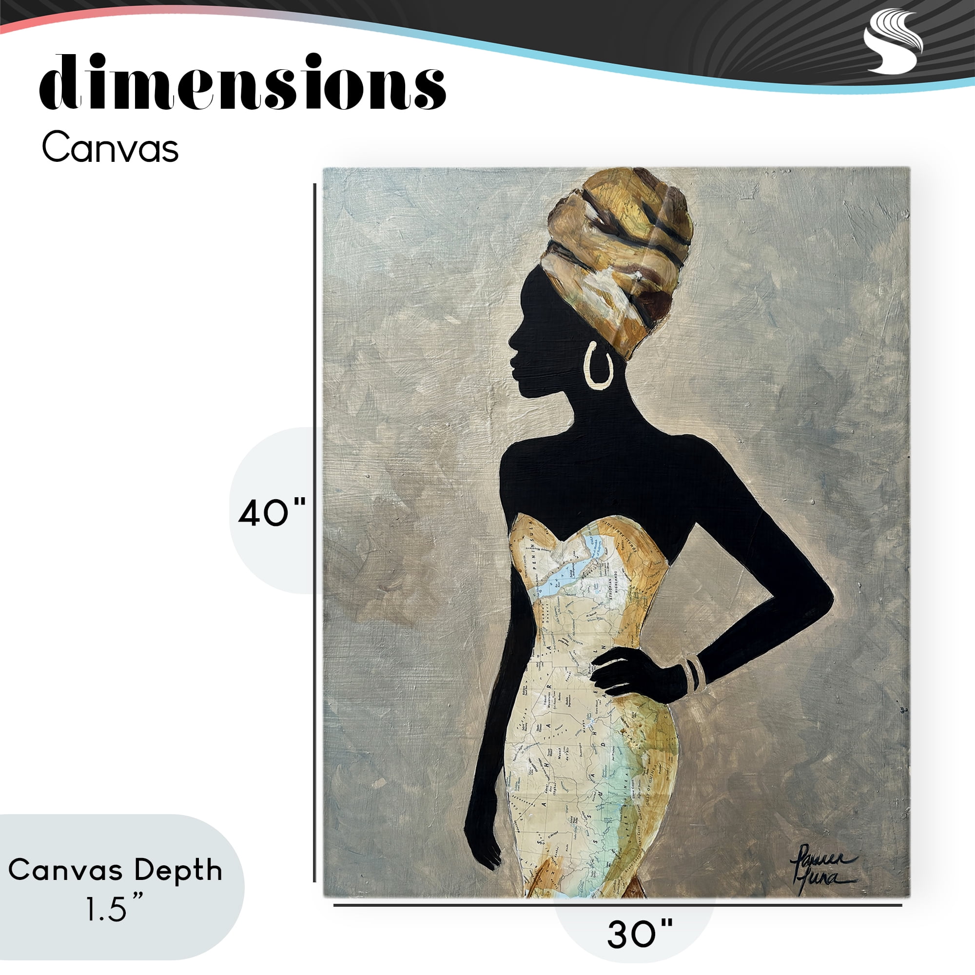 Stupell Industries Motherland Muse Fashion Portrait Canvas Wall Art, design by Lauren Luna