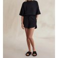 thumbnail image 2 of Women Two Piece Outfits Tracksuit Half Zip Lapel Cap Sleeve Sweatshirt High Waist Drawstring Shorts Set Sweatsuit, 2 of 6