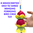 thumbnail image 6 of 1577 Double Red Rainbow Tutu Chew Mandarin Bird Toys by M&M Natural Shredding Foraging Fun, 6 of 6