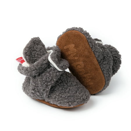 

Meckior Baby Girls Boys Cotton Boots Newborn Winter Cozy Fleece Booties Infant Socks Shoes for 3-18 Months