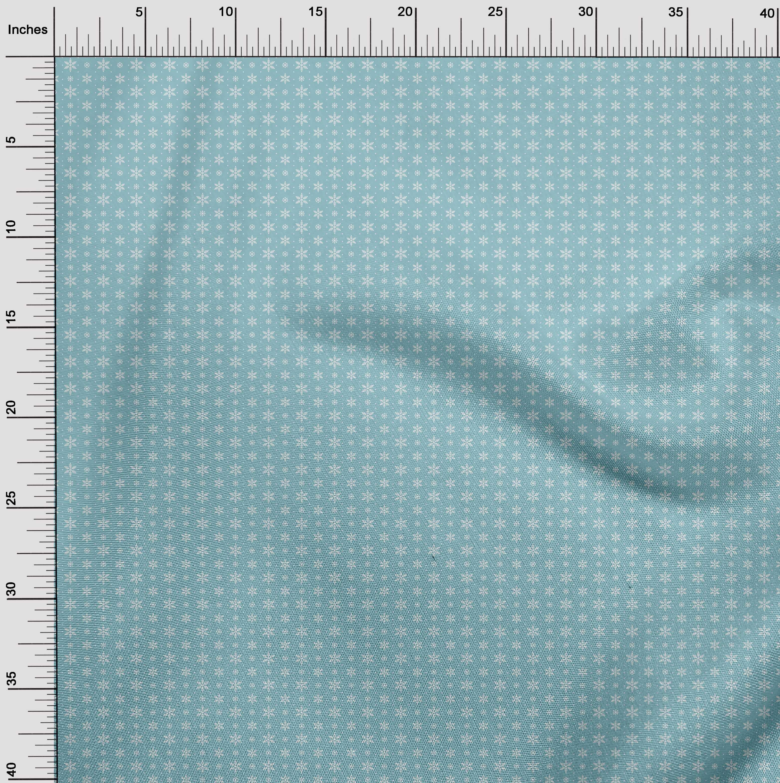 oneOone Cotton Jersey Grayish Blue Fabric Merry Christmas Sewing Material Print Fabric By The Yard 58 Inch Wide