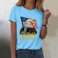 thumbnail image 2 of idosla Women's 250Th Anniversary Print Vintage Celebration T-Shirt 1776-2026 250 Patriotic Tee Casual Crew Neck Summer Tops (Sky Blue, S), 2 of 8