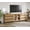 Oak, variant on 3 In 1 TV Stand For Tvs Up To 100 Inch, Modern TV Console With Glass Doors And 6 Drawers, Entertainment Center With Adjustable Shelf For Living Room, Bedroom,Brown