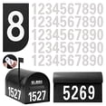 thumbnail image 1 of Estbridge 5 Sets Reflective Mailbox Numbers Stickers for Outdoor  Easy Installation with Prolonged Backing for and Pre-cut  4” Self Adhesive White Vinyl Address for House Address Sign Win, 1 of 6