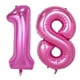 thumbnail image 2 of Fiudx Globo de Cumpleaños Número 18, Juego de Números de Aluminio, Decoración Reutilizable para Fiestas, Diseño con Cierre Automático, Perfecto para Celebraciones, Fiesta de Cumpleaños, 40 X 31 Pulga, 2 of 2