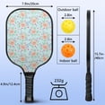 thumbnail image 3 of Pickleball Paddles Set,Pioneer Flower Floral Print Pattern Fiberglass Surface Pickleball Racket Set with 2 Indoor Outdoor Pickleball Balls and Pickleball Bag,Pickle-ball Equipment, 3 of 6