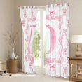 thumbnail image 3 of Erosebridal Girls Bowknot Personalized Curtains Pack of 2 (42x84 Each),Pink Alphabet D Print Curtains Blackout For Kids, 3 of 7
