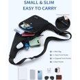 thumbnail image 3 of Bandolera Seoky Rop Slim impermeable para hombre y mujer, color negro, 3 of 6