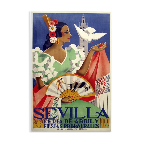 Stupell Industries Seville Vintage Culture People Painting Unframed Art Print Wall Art, 10 x 15