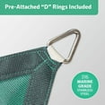 thumbnail image 4 of Coolaroo Outdoor DualShade Sun Sail and Hardware Kit, 95% UV Block Protection, 12' x 8' Rectangle; Maldives, 4 of 7