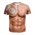 thumbnail image 3 of Funny Men' T Shirt Short Sleeve Strongman Abdominal Tops, 3 of 7