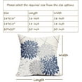 thumbnail image 4 of Navy Blue White Grey Pillow Covers 20x20 Inch Patriotic Dahlia Flower Print Throw Pillow Covers Outdoor Decor Linen Cushion Case for Home Living Room Sofa Couch Bed, Set of 2, 4 of 6