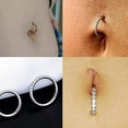 thumbnail image 2 of (10 12mm)Piercing Ombligo Aro Acero Quirúrgico Plata Ombligo Piercing Aro Anillo Banana Ombligo Aro Anillo Ombligo Barra Piecing Barbell Joyería Mujer Joyería, 2 of 3