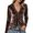 Coffee, variant on Women's Solid Velvet Hooded Long Sleeve Top V Neck Drawstring Ruched Front Slim Casual Pullover for Dating Party Daily Wear Wine
