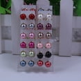 thumbnail image 4 of Soumake 12 Pairs Elegant Earrings Round Faux Pearl Jewelry Women Party Ear Studs Set Fashion, 4 of 8