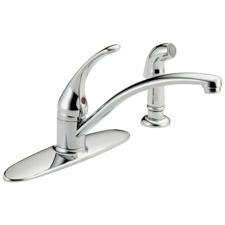 Foundations Single Handle Kitchen Faucet with Spray in Chrome B4410LF