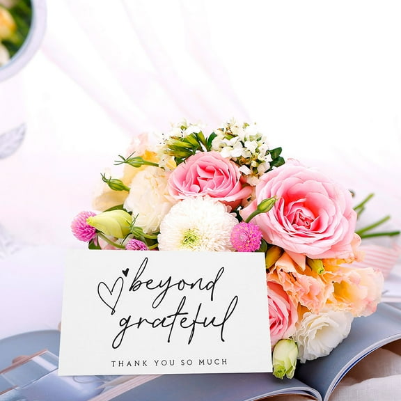 Masteelf White Thank You Cards for Showing Thanks with Thick Paper Quality 200 Pcs
