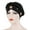 Black, variant on SPRING PARK Women Faux Pearls Flowers Twist pleated Hair Wrap stretch Turban Women's Head Wrap Cap Cover
