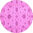 thumbnail image 1 of Ahgly Company Indoor Round Oriental Purple Traditional Area Rugs, 8' Round, 1 of 4