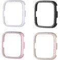 thumbnail image 3 of XYCCA 3pcs Watch Case for Women Womans Ladies Watches for Women Case Protector Diamond Watch Case Bling Dimond Watch Screen Intelligent Miss Aluminum Alloy Shell-0621, 3 of 5