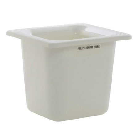 Carlisle Coldmaster 2 1/5 qt White ABS Plastic Food Pan - 1/6 Size