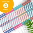 thumbnail image 6 of Kaufman - Striped Sand Free Fouta Oversized Beach Towel - 4 Pack | 36 x 70 Extra Large Beach Towel | Quick Dry Beach Towels for Travel | Cotton XL Luxury Beach Towels, 6 of 8
