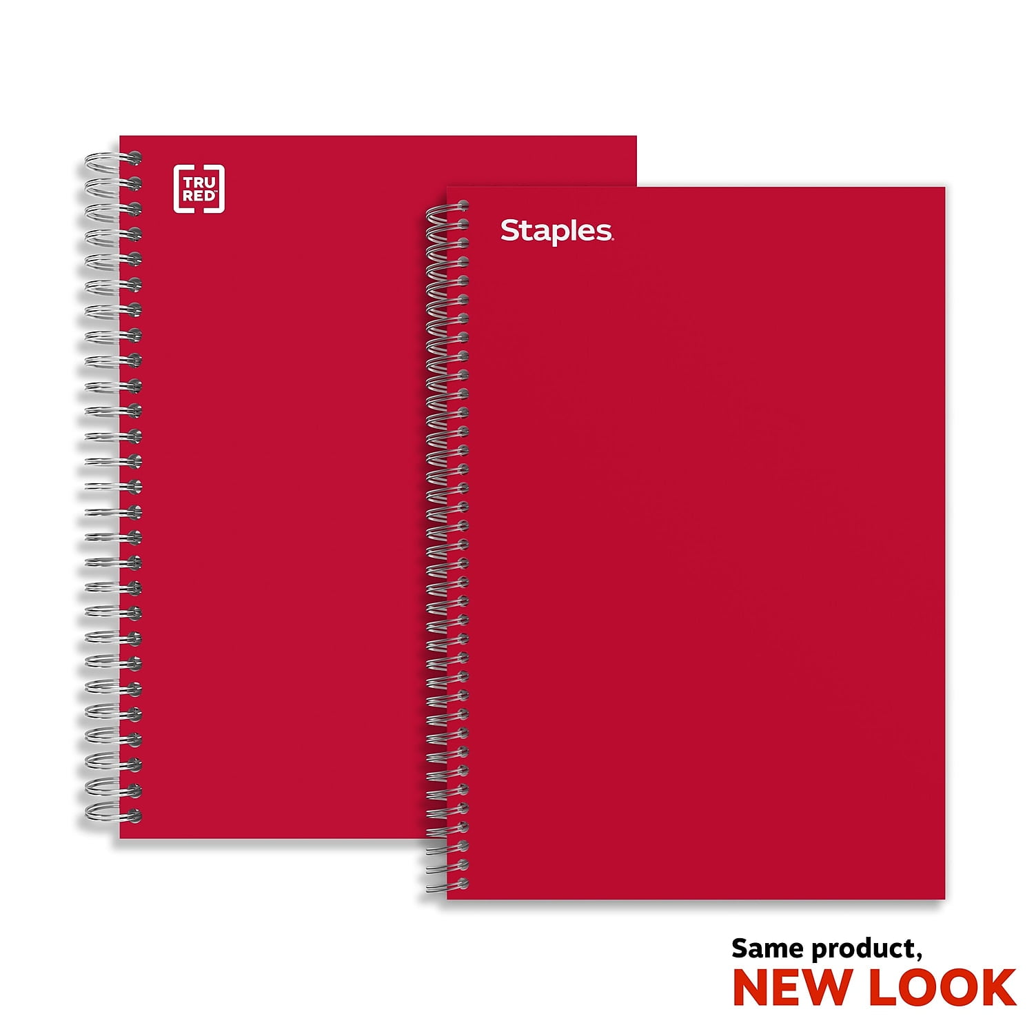 TRU RED 3-Subject Notebook 5.88' x 9.5' College Ruled 138 Sheets Red TR58353M-CC