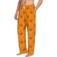 thumbnail image 6 of Salouo Red Crab Print Pajama Pants for Men, Lounge Pants Elastic Waistband Casual Men's sleepwear Loungewear Sleep Pajama Pant -XX-Large, 6 of 7