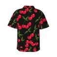 thumbnail image 3 of Easygdp Cherry Men's Hawaiian Shirts Print Lapel Short Sleeve for Beach, vacation, party, casual occasions - 3X-Large, 3 of 9