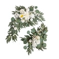 thumbnail image 5 of 2Pcs Artificial Wreath Crafts Wall Hanging Scene Layout Photo Props Green Leaves Wedding Arch Flower for Window Holiday Decorated, 5 of 10